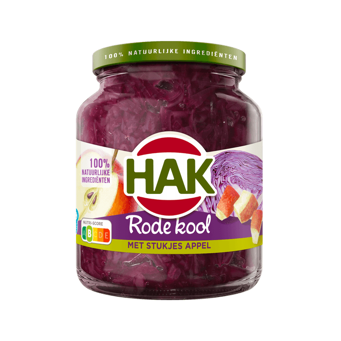Hak Rode kool met stukjes appel