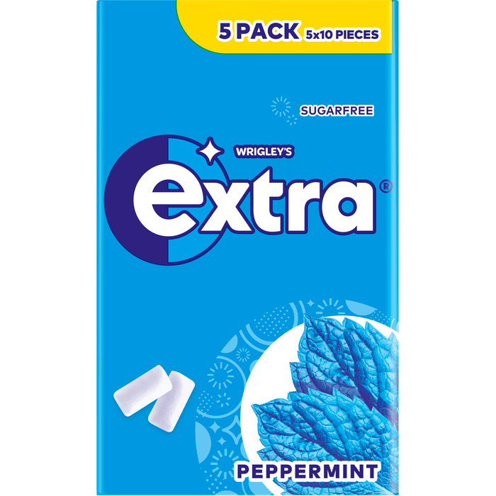 Extra Peppermint suikervrij 5-pack