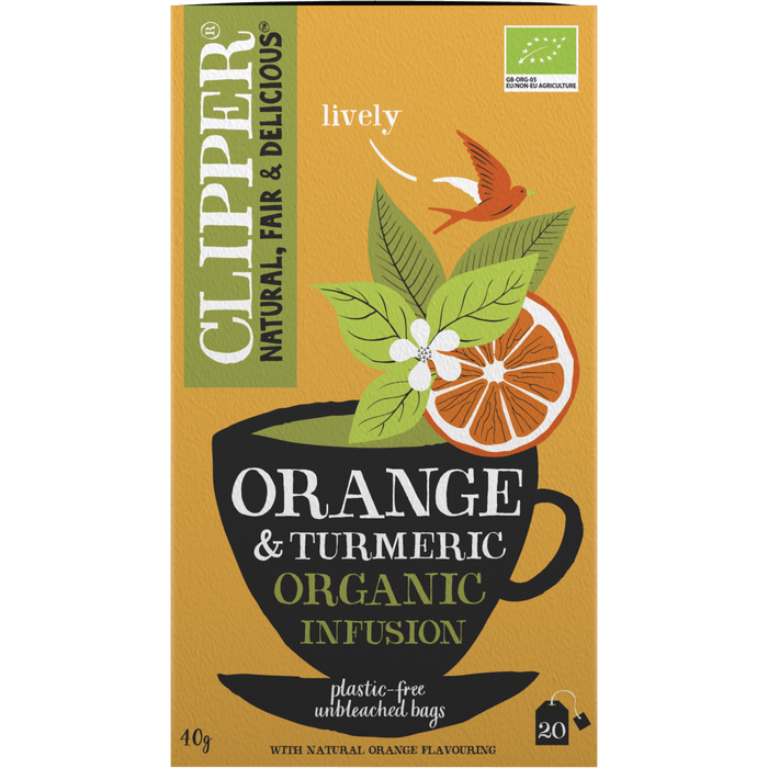 Clipper Kruidenthee orange-turmeric kop 20 zakjes