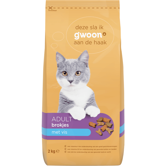 G'woon Knabbelmix adult vis