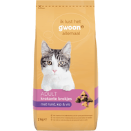 G'woon Krokantjes adult brokjes met rund-kip-vis