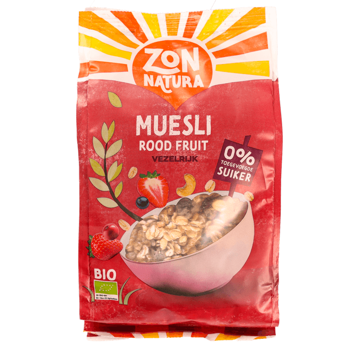Zonnatura Muesli bio rood fruit vezelrijk