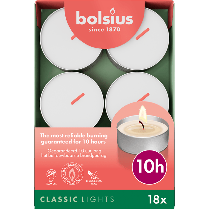 Bolsius Theelichten maxi 10 uur