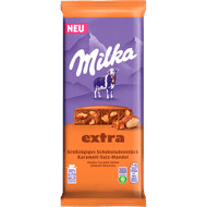 Milka Chocoladereep salted almond caramel