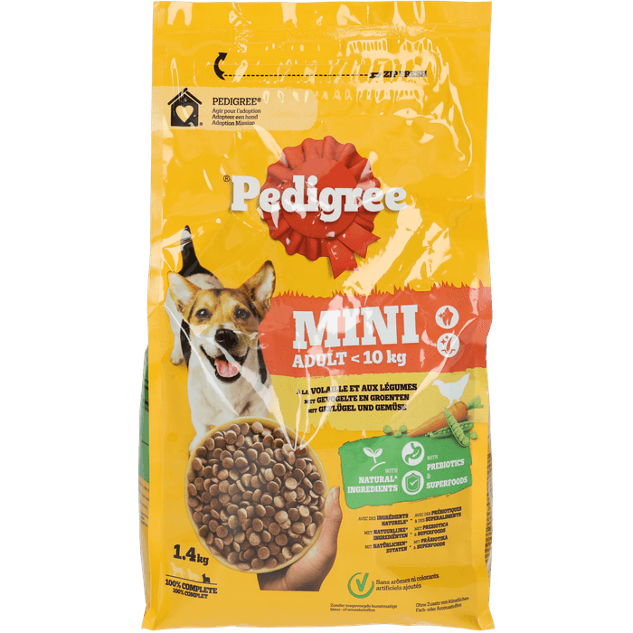 Pedigree Hondenvoer adult mini gevogelte en groente