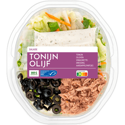 Maaltijdsalade tonijn olijf