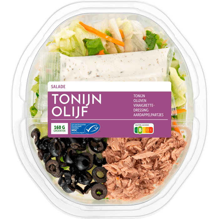 Maaltijdsalade tonijn olijf