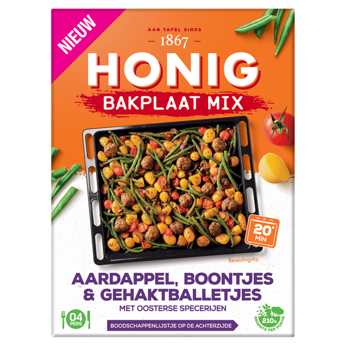Honig Bakplaat mix boontjes&gehaktballetjes
