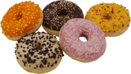 Donuts diverse toppings