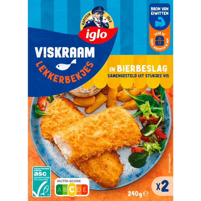 Iglo Viskraam lekkerbekjes bierbeslag, 2 stuks