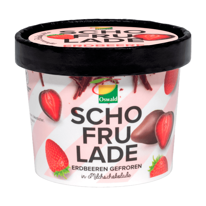 Aardbei in melkchocolade