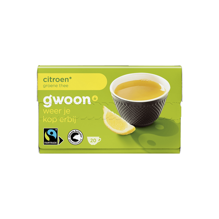 G'woon Groene thee citroen kop 20 zk.