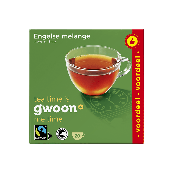 G'woon Zwarte thee eng. mel. kop 40zk