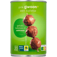 G'woon Gehaktballetjes in satesaus