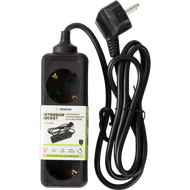 Stekkerdoos 3-voudig ra 1.5m zwart