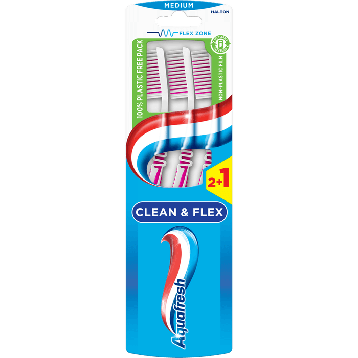 Aquafresh Tandenborstel clean & flex medium