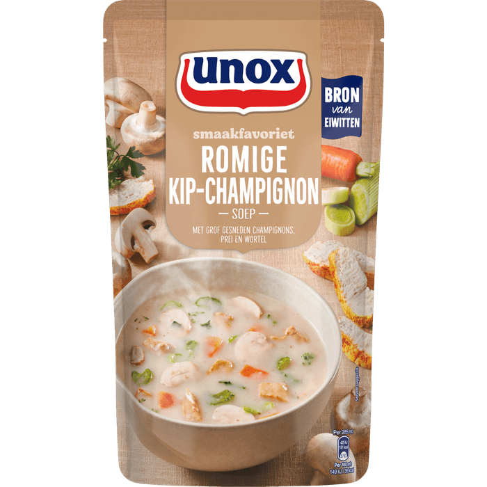 Unox Soep in zak romige champignonsoep