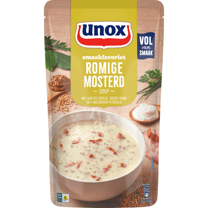 Unox Soep in zak romige mosterdsoep
