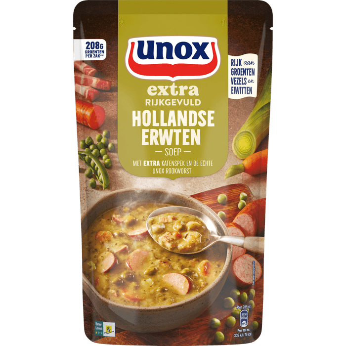 Unox Soep in zak erwten extra rijkgevuld