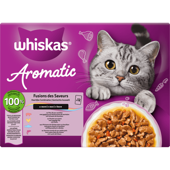 Whiskas Kattenvoer 1+ aroma fusion 12st.
