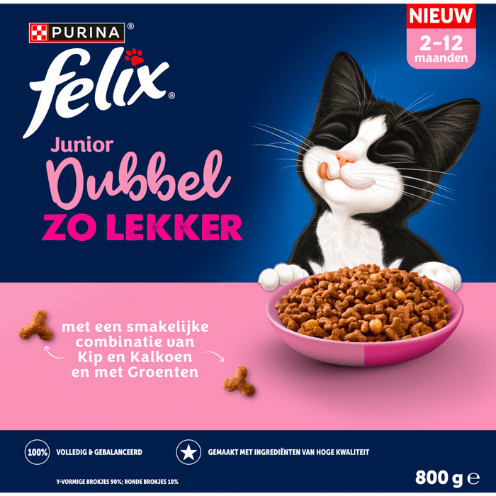 Felix Kattenvoer droog junior dubbel zo lekker