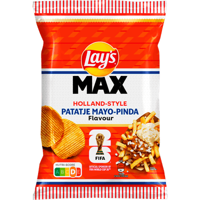 Lay's Ribbelchips max holland patatje pinda mayo