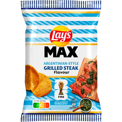 Lay's Ribbelchips max argentinian style steak