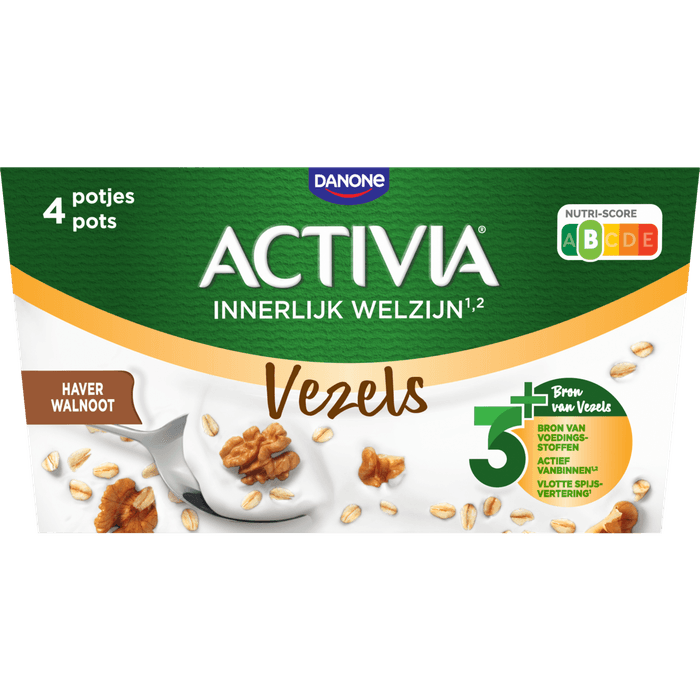 Activia Yoghurt haver walnoot 4st