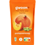G'woon Soep in zak pompoen
