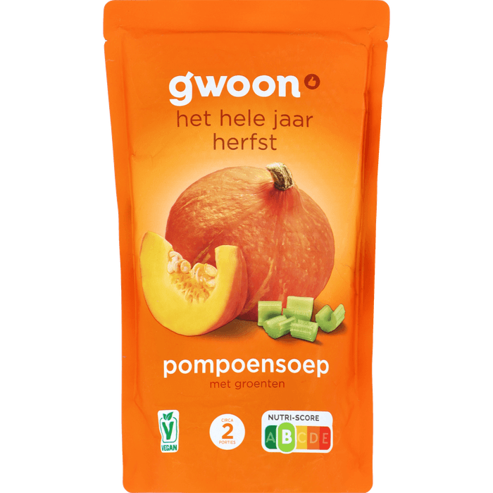 G'woon Soep in zak pompoen