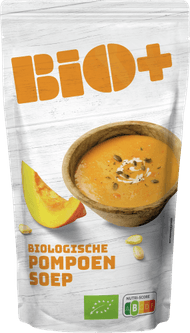 Bio+ Soep in zak pompoen