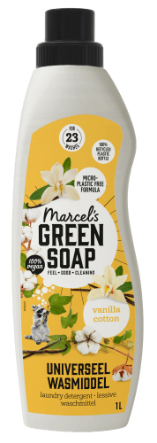 Marcel's Green Soap Vloeibaar wasmiddel vanilla cotton 23 wasb.