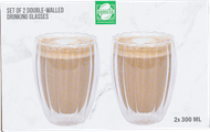 Dubbelwandig glas pumpkin 2 x 300 ml
