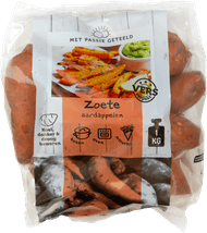 Met passie geteeld Zoete aardappelen verpakt