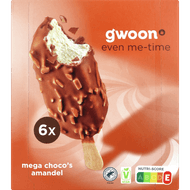G'woon Mega chocos almond 6 st.