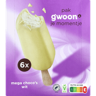 G'woon Mega chocos white 6 st.
