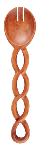Saladebestek acaciahout 30.5cm 2 st. assorti