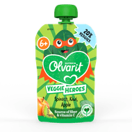 Olvarit Veggies 6+ maanden appel-kiwi-spinazie