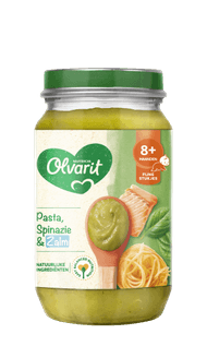 Olvarit Pasta-spinazie-zalm 8+ Maanden