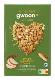 G'woon Premium krokante muesli appel-kaneel