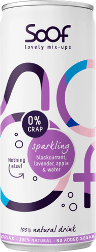 Soof Sparkling water blackcurrant lavender & apple