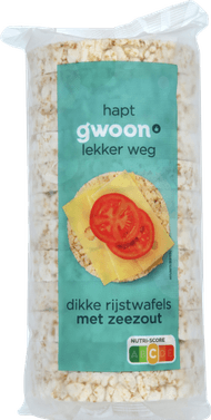 G'woon Dikke rijstwafel met zeezout
