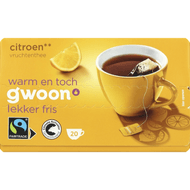 G'woon Vruchtenthee citroen kop 20 zk.