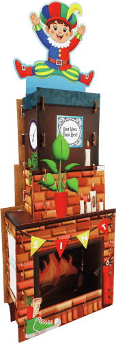 Kartonnen schoorsteen sinterklaas