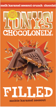 Tony's Filled melk karamel zeezout