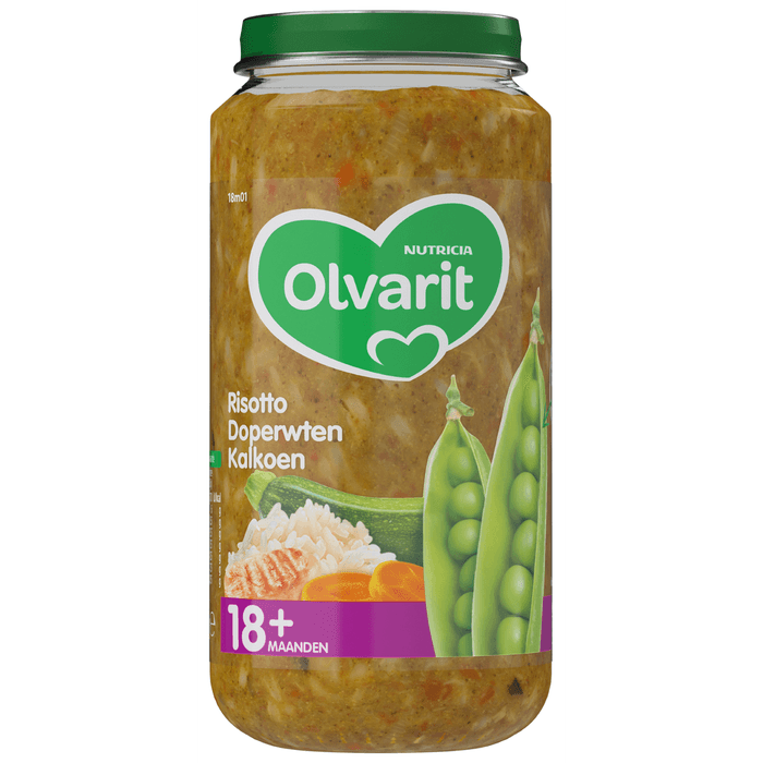 Olvarit 18+ Maanden Risotto Doperwten Kalkoen