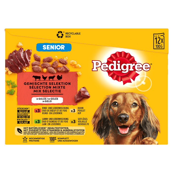 Pedigree Hondenvoer senior in gelei 12 stuks