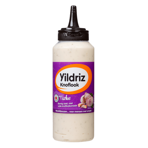 Foto van Yildriz Knoflooksaus Turks op witte achtergrond