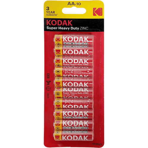 Foto van Kodak Batterijen AA 10-pack. op witte achtergrond