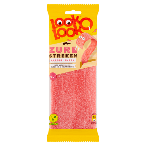 Foto van Look O Look Zure streken aardbei op witte achtergrond